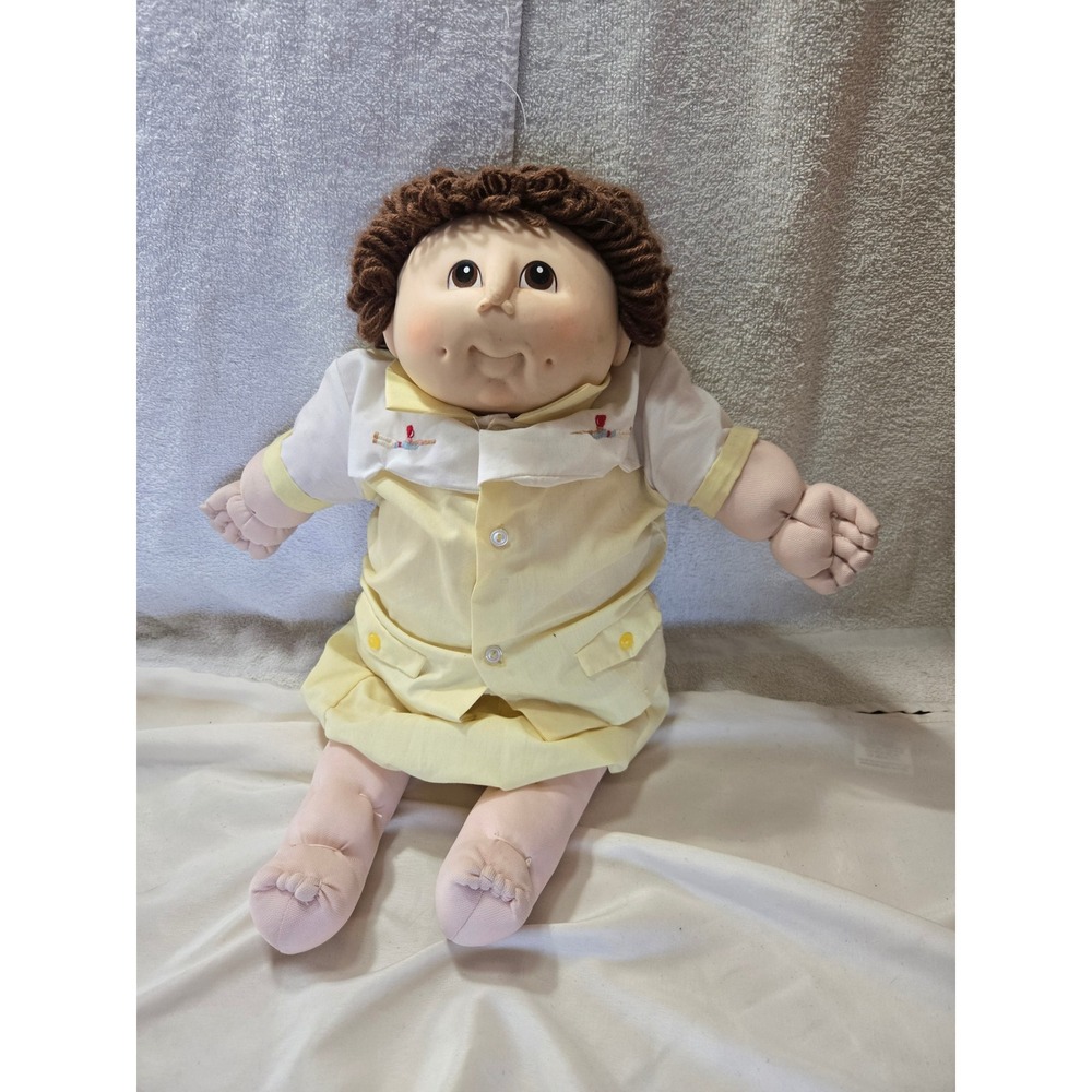 Vintage 1984 Cabbage Patch Kid Doll Baby Xavier Roberts Original 18" Yarn Hair